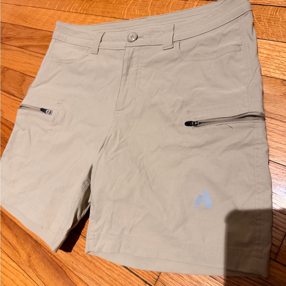 Eddie Bauer Guide Pro Khaki Cargo Short sz 10 outdoor hiking Bermuda athletic - Picture 2 of 4